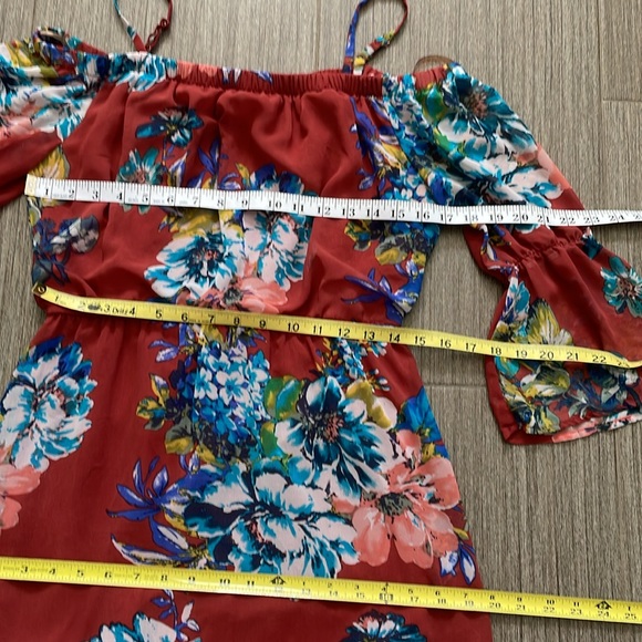 As U Wish Burgundy Red Ruched Off-the-Shoulder Maxi Dress - Picture 11 of 14